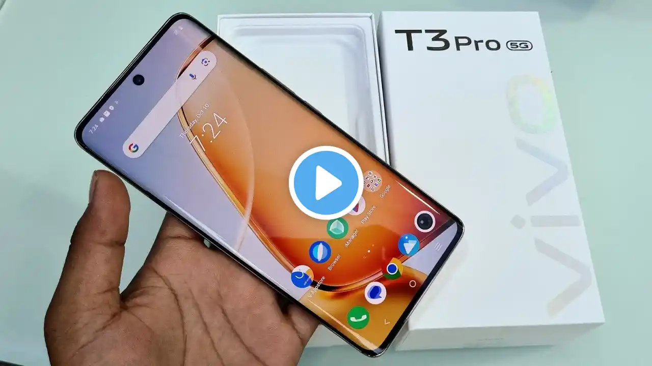 Vivo T3 Pro 5G Unboxing & First Impression | Segment Fastest Curved Phone 🔥 | Gurudeb Info