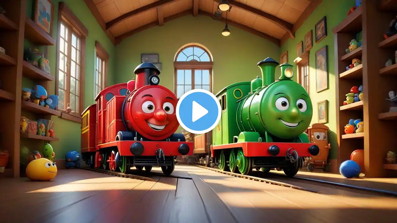 Five Toy Trains Say Choo Choo Choo | Fun Train Song for Kids | Counting Nursery Rhyme
