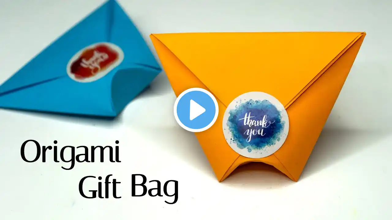 Small gift bag. How to make paper bag.