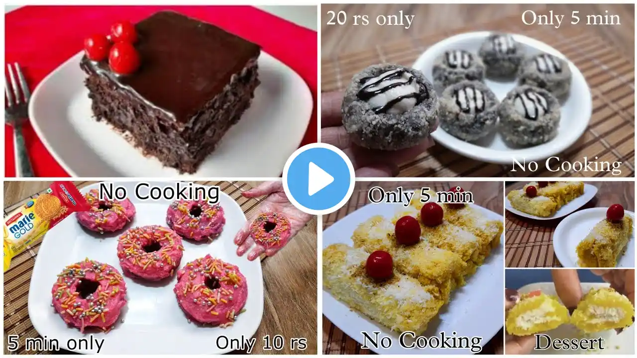 5 Minutes Fireless Cooking Recipes For Competition Chamcham Roll, Donut, Bread Cake, Chocolate Treat