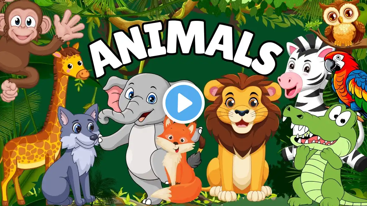 Learn to Count with Animals | Wild Animals | Zoo Animals | Animals for Kids | Toddlers Education