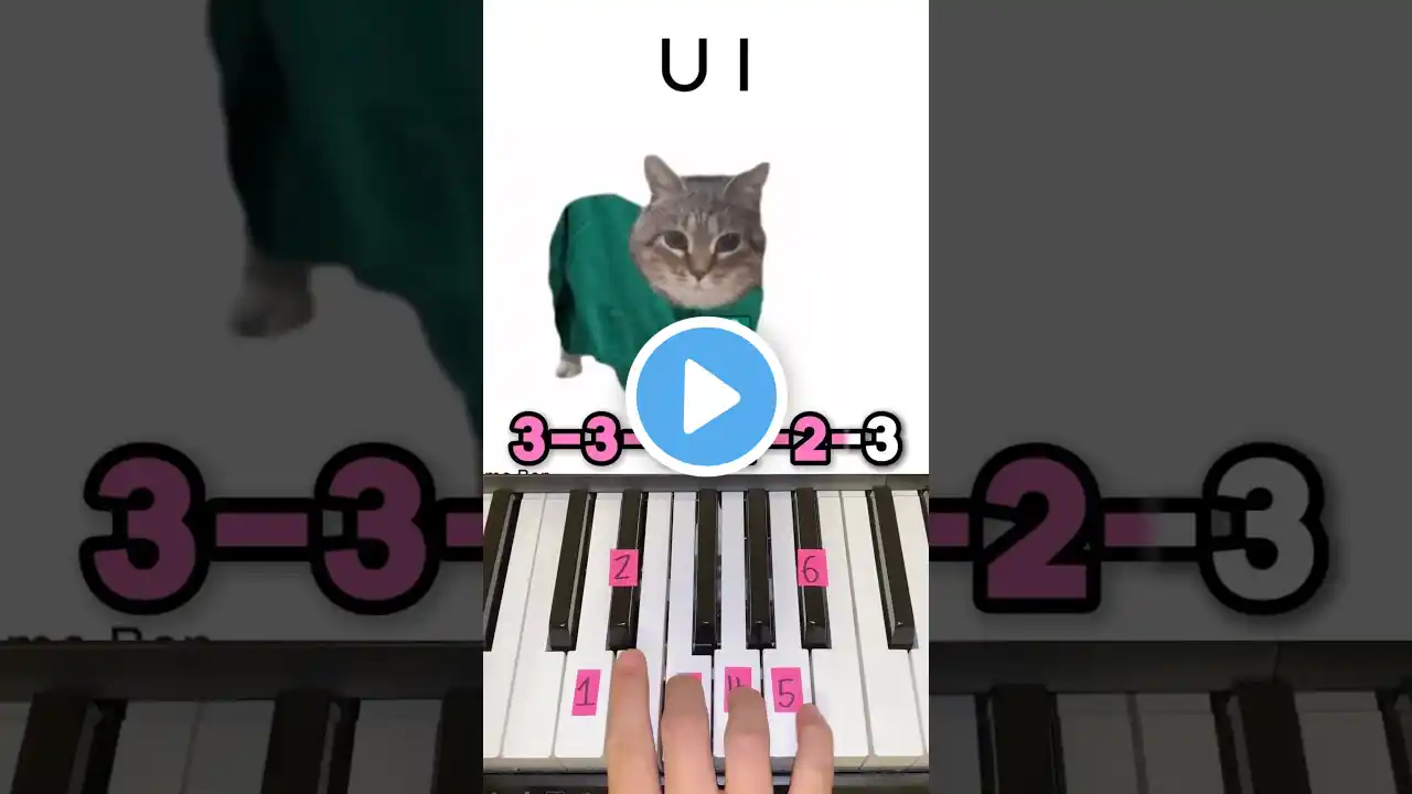 Oiiaoiia cat Squid Game Mingle Song - Piano Tutorial #shorts