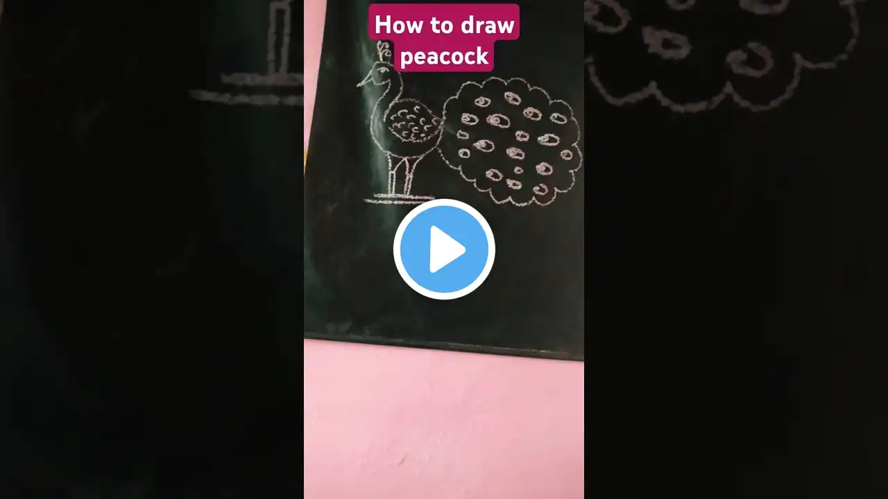 How to draw peacock with easy step #art #drawing #shorrtvideo #easydrawing #howtodraw #easyart #draw