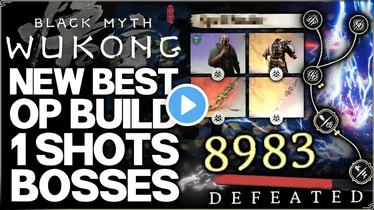 Black Myth Wukong - How to Kill Bosses in 1 Attack - New Best BROKEN OP Build Weapon Combo Guide!