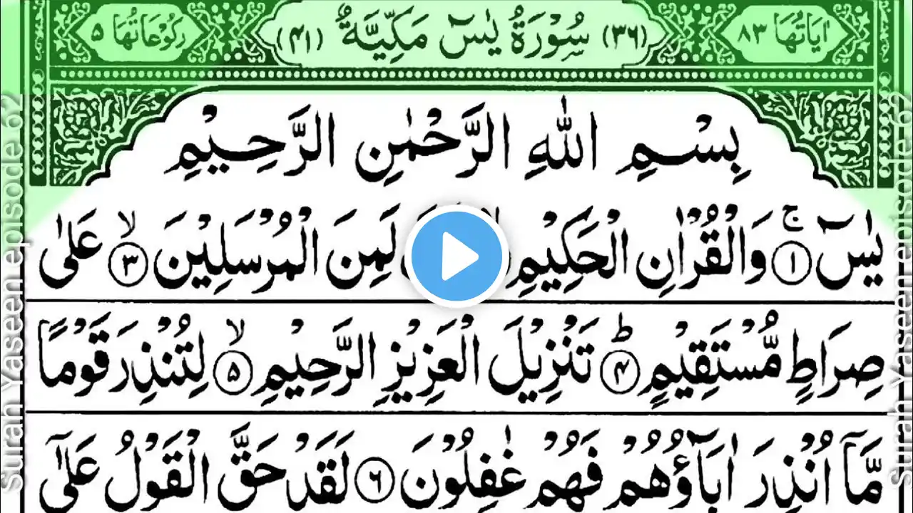 Surah Yaseen | Yasin Dua | Episode 11 Daily Quran Tilawat Surah Yasin Surah Rahman Full HD Complete