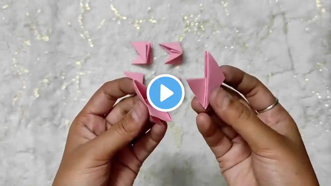 How to Make a Pink Paper Star I Easy Origami for Kids I 5 Minutes Paper Crafts