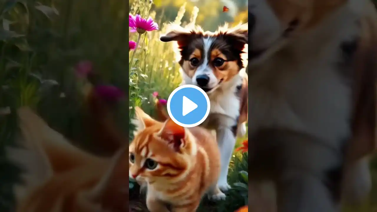 Love! This Dog and Cat Love Each Other Like Family #animalstory #animalfriendship #animalshorts