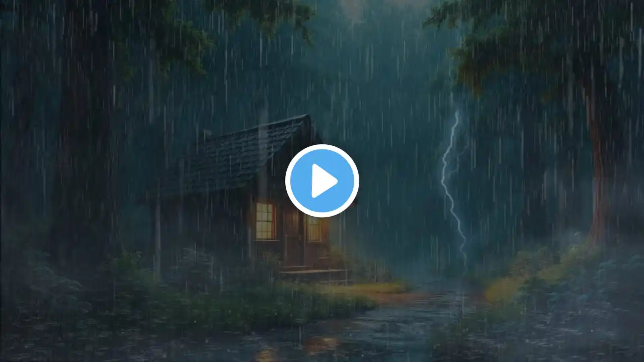 Sleep Instantly with Heavy Rain & Thunder | White Noise for Deep Relaxation