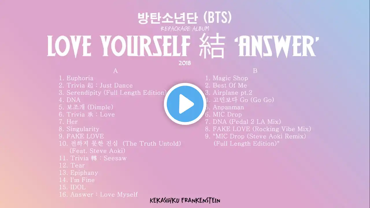 [MP3 DOWNLOAD] BTS [REPACKAGE ALBUM] - LOVE YOURSELF 結 ‘ANSWER’ (2018) [Link on the description]