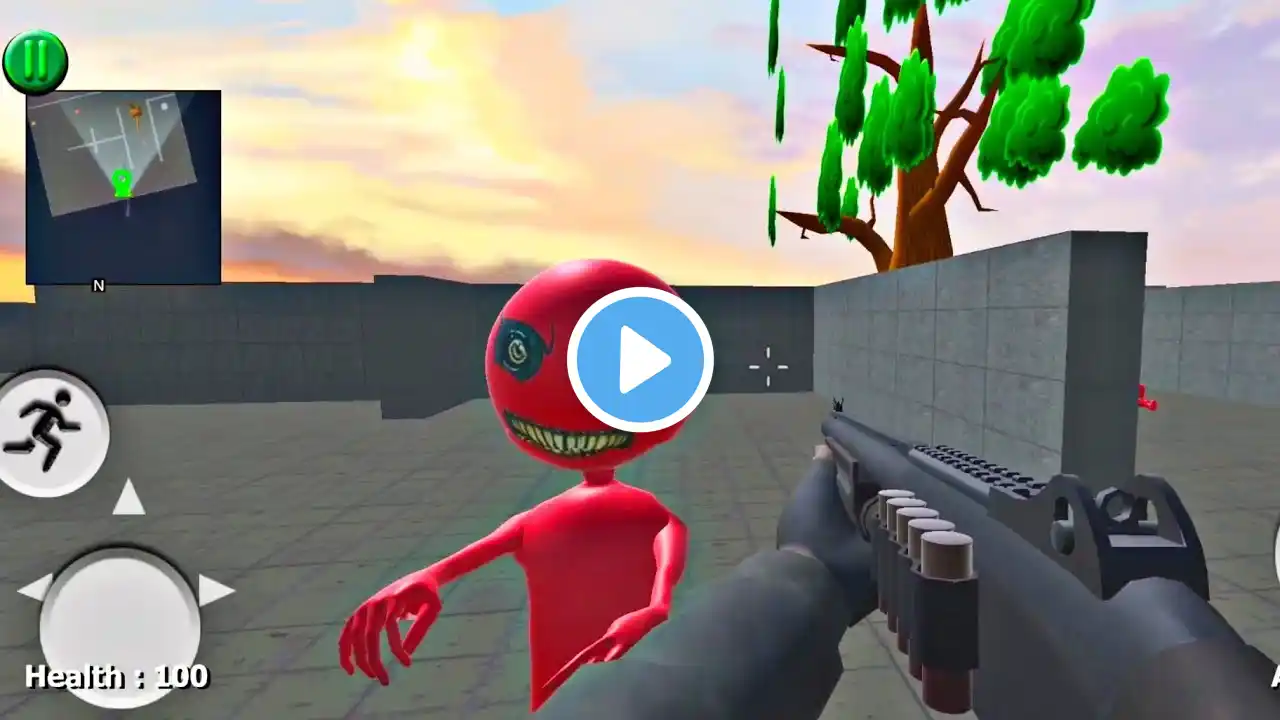 Blue & Red Alien - Fps Shooting Games 3D _ Android GamePlay.