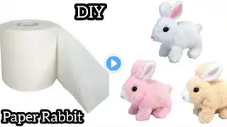 How to make rabbit with tissue paper/Paper rabbit origami/Easy Paper rabbit Craft Ideas