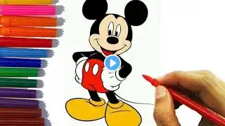 How To Draw Mickey Mouse Easy Step by Step||Cute Little Mickey Mouse Drawing For Kids and Toddlers