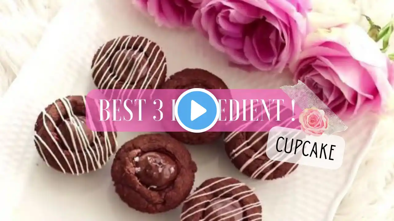 3 Ingredients Only to make delicious Nutella cupcake