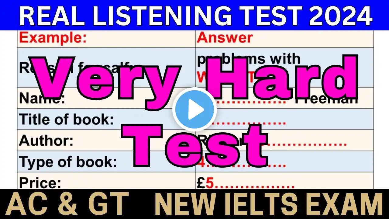 Difficult 08, 15 & 22 March 2025 IELTS Listening Test With Answers 🔴  BC & IDP