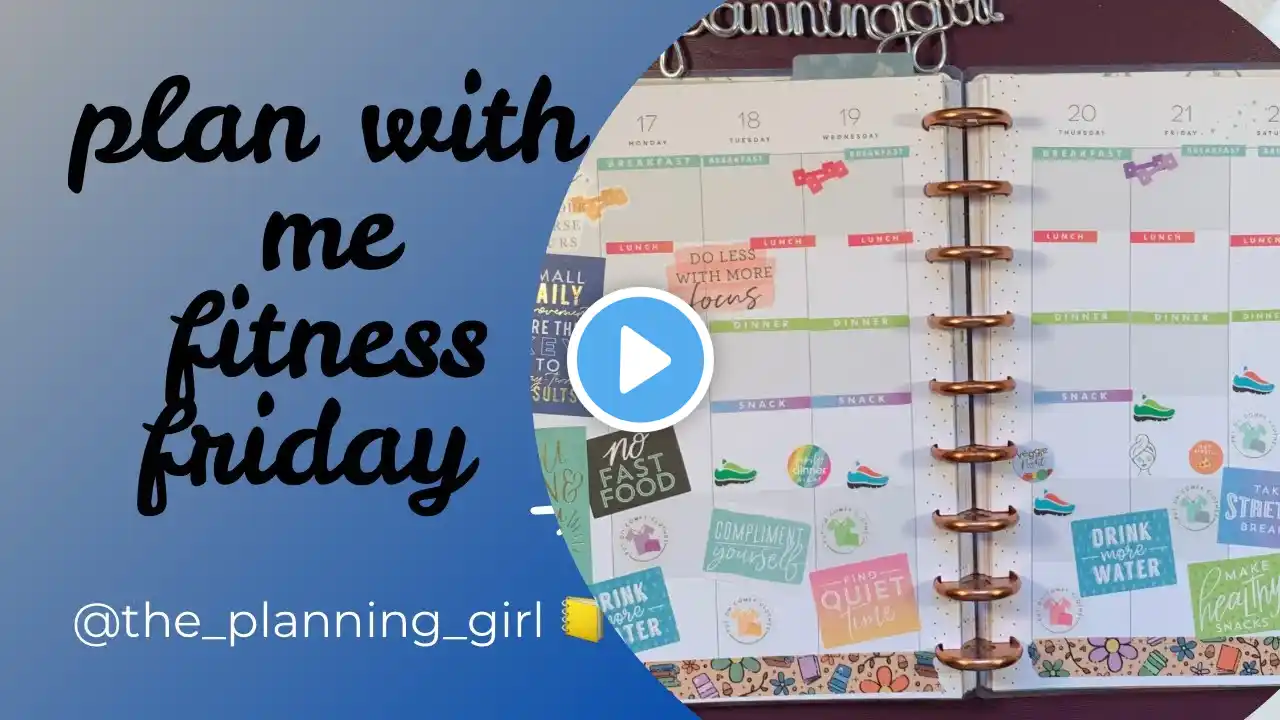 Plan With Me | Fitness Friday | Classic Happy Planner