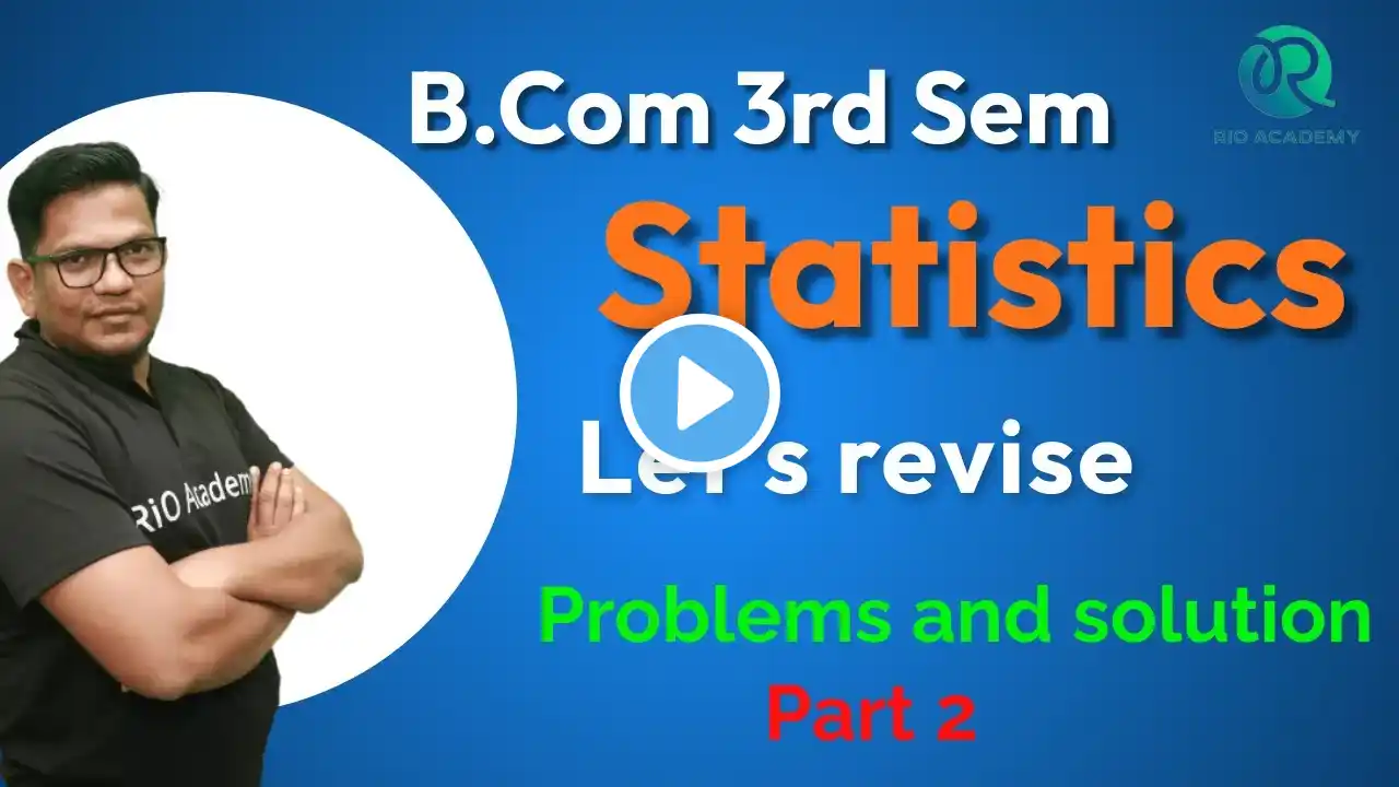 B.Com 3rd Sem | Business statistics | Correlation and Regression | problems and solutions | part 3