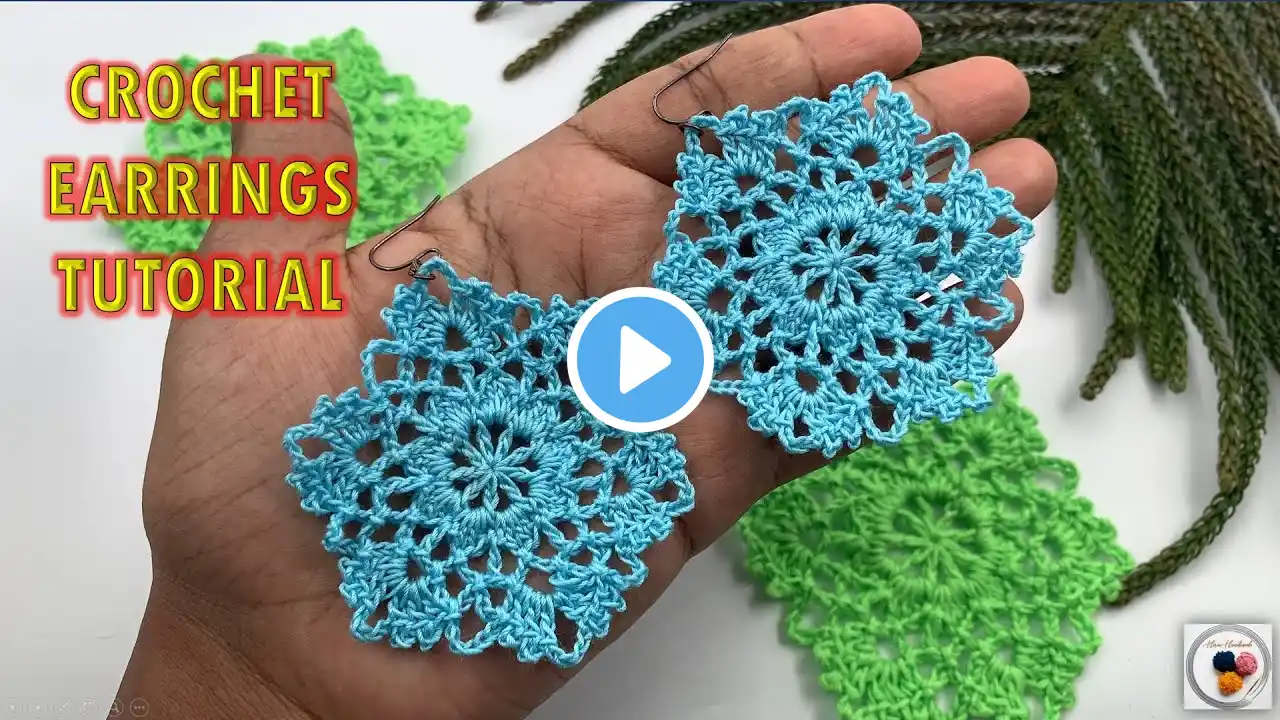 Crochet Snowflake Earring Pattern Tutorial | Elegant Handmade Winter Jewelry DIY