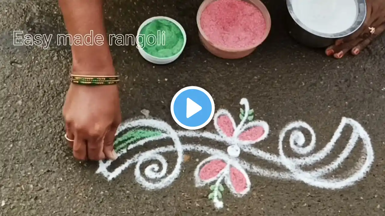 5 days 5 Easy daily border rangoli designs/side border muggulu/kolams#new@easymaderangolicreations