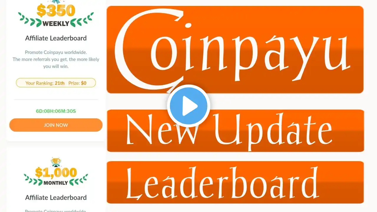 Coinpayu Leaderboard New Update | Coinpayu Latest Update | Online Earning At Home | Referral Income