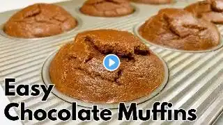 How to make Chocolate Muffins - Super Easy Recipe - Simple Ingredients - Keto Muffins