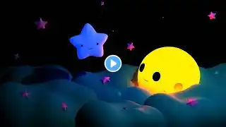 Lullaby For Babies ♫ Moon and Sleepy Star . Calming Bedtime Video