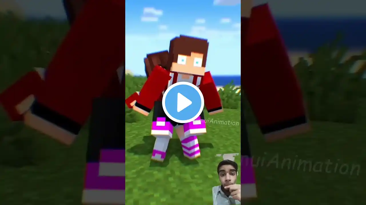 JJ's sister Grows Giant - MAIZEN Minecraft Animation #shorts