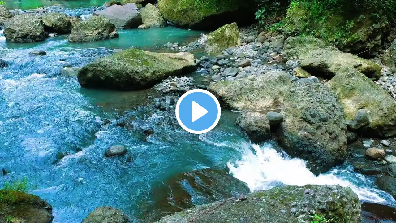 Relaxing River Sounds Mountain Stream Waterfall Gentle Stream for sleep, study, insomnia, meditatio