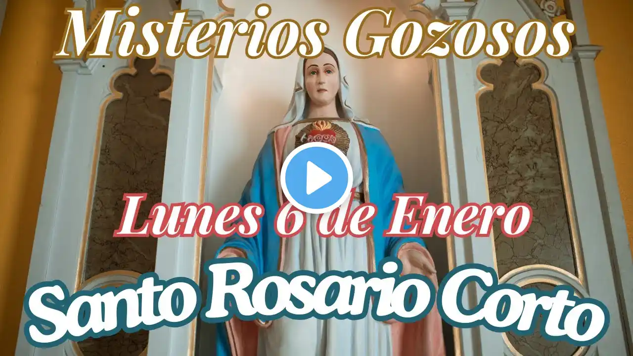 SANTO ROSARIO CORTO GUIADO DE HOY LUNES 6 DE ENERO DE 2025 MISTERIOS GOZOSOS