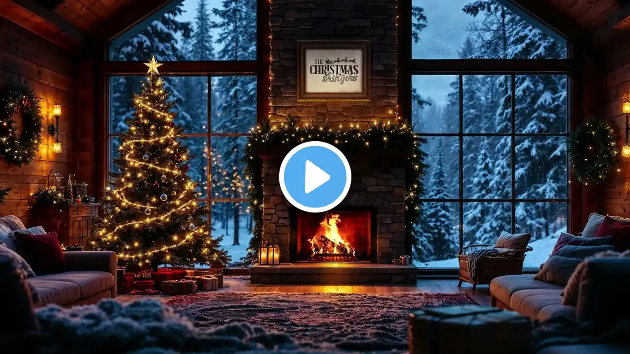 Christmas Songs with Fireplace 🎄🎅🏼 - Top Christmas Music & Christmas Oldies