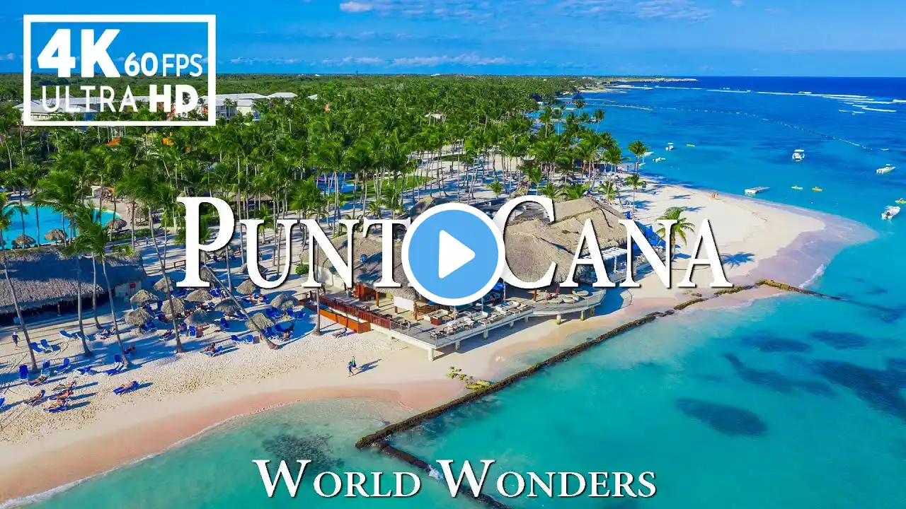 FLYING OVER PUNTA CANA (4K UHD) - Relaxing Music With Beautiful Nature Video - 4K Video Ultra HD