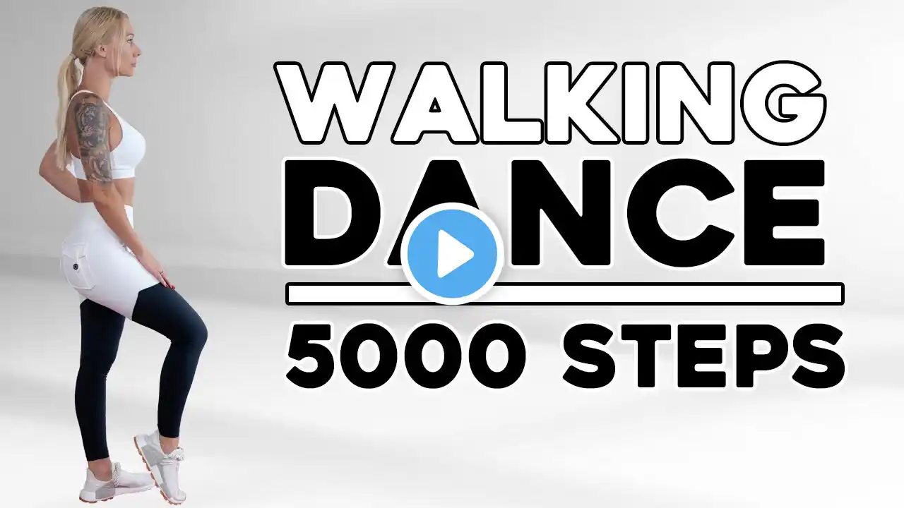 5000 STEPS IN 30 MIN - Walking Cardio Dance Workout to Burn Fat, Mood Booster, No Repeat No Jumping