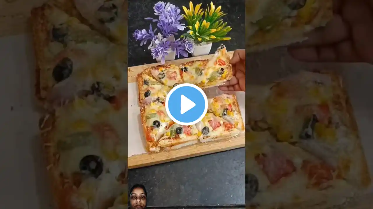 Viral bread pizza recipe #shorts #shortvideo #youtubeshorts #viralvideo #tranding #kalpanaskitchen