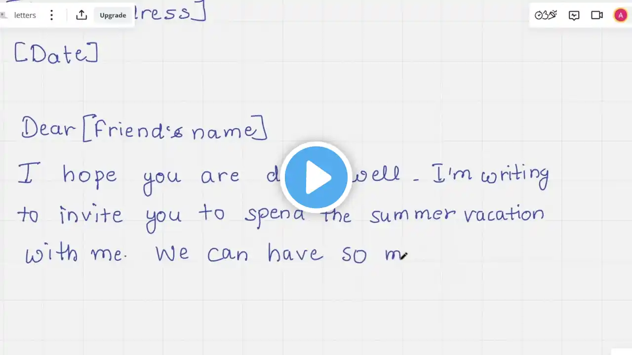 LETTER To Your Friend inviting him to spend SUMMER VACATION with You! Informal English Letter Format