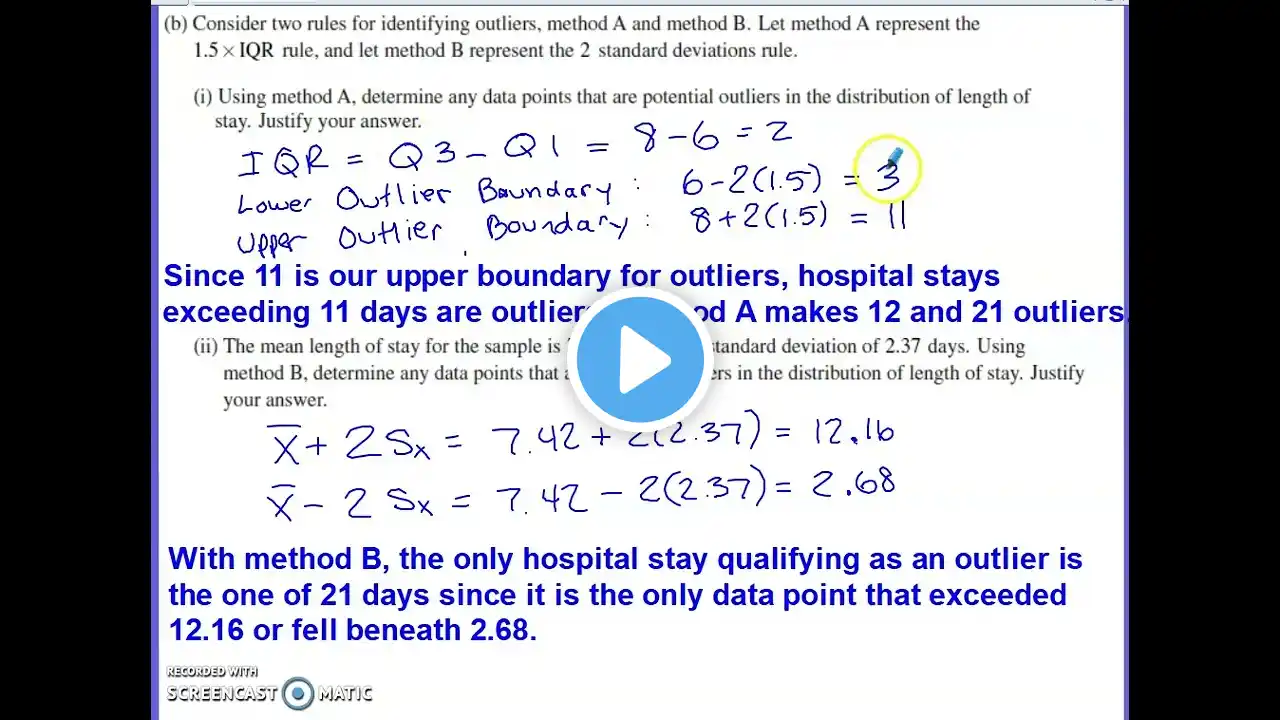 2021 AP Statistics Free Response Question #1