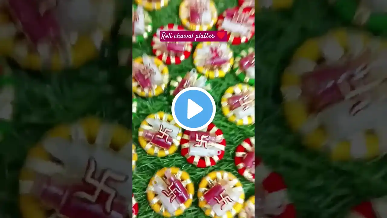 Rakshabandhan roli chawal platterđź’›#rolichawal #rakshabandhan #rakhi #thali #diy #youtubeshorts#viral