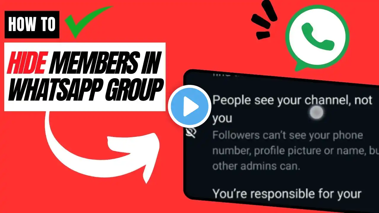 How to Hide Members in WhatsApp Group - 2025 (Best Method) #how