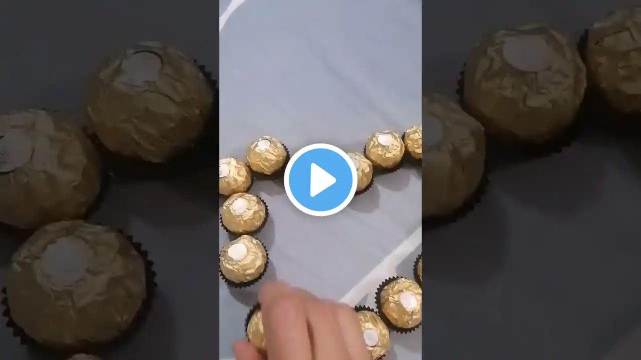 Heart-shaped Ferrero Chocolate #asmr #youtubeshorts #trending #shorts #satisfyingvideo