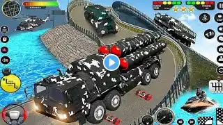 US Army Truck Transporter Driving 3D Cargo Vehicle Airplane Simulator 2025 -Android GamePlay