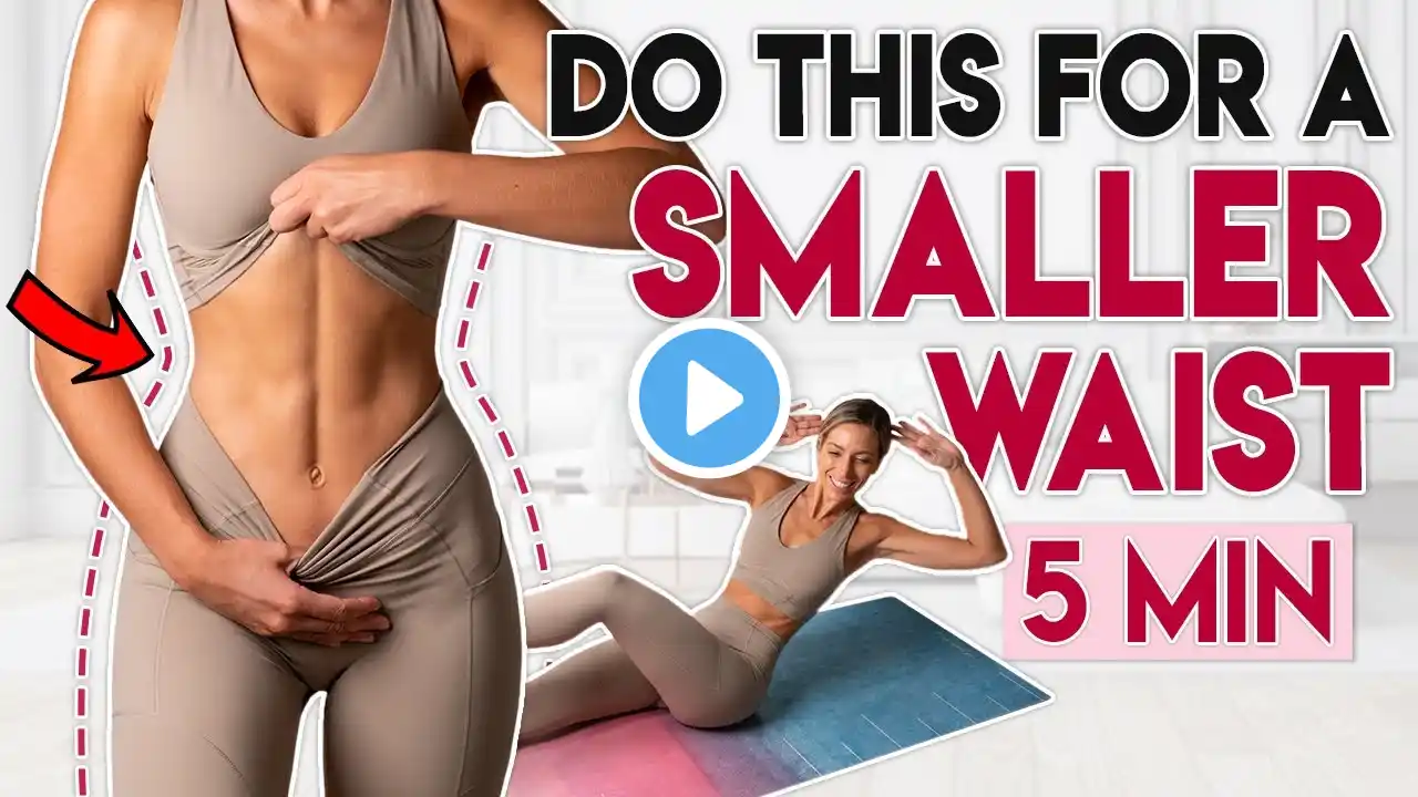 DO THIS FOR A SMALL WAIST 🔥 Pilates Tight Waist | 5 min Workout