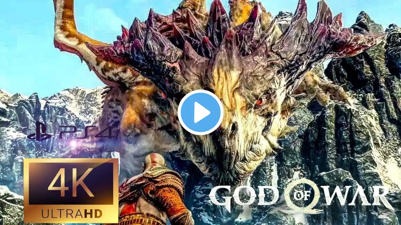 Kratos vs hraezly boss Fight dragon dameg challenge [4k ultra Hd] #10