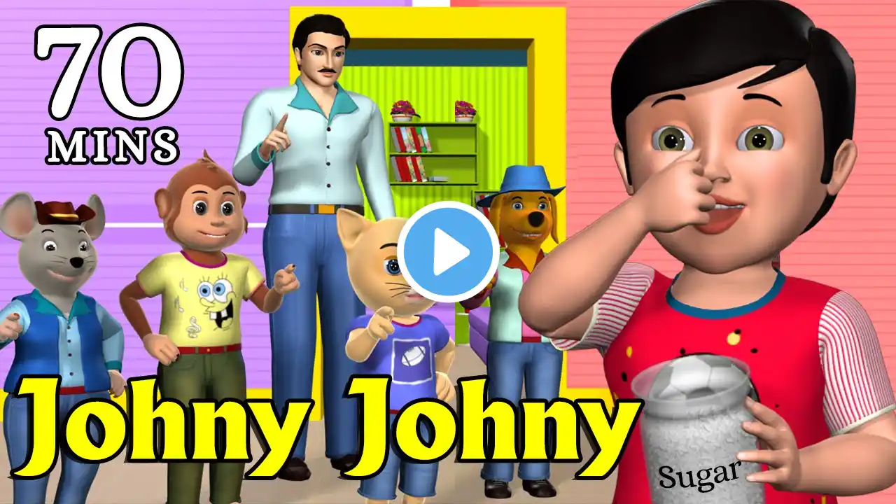 Johny Johny Yes Papa Nursery Rhyme - Kids' Songs - 3D Animation English Rhymes For Children