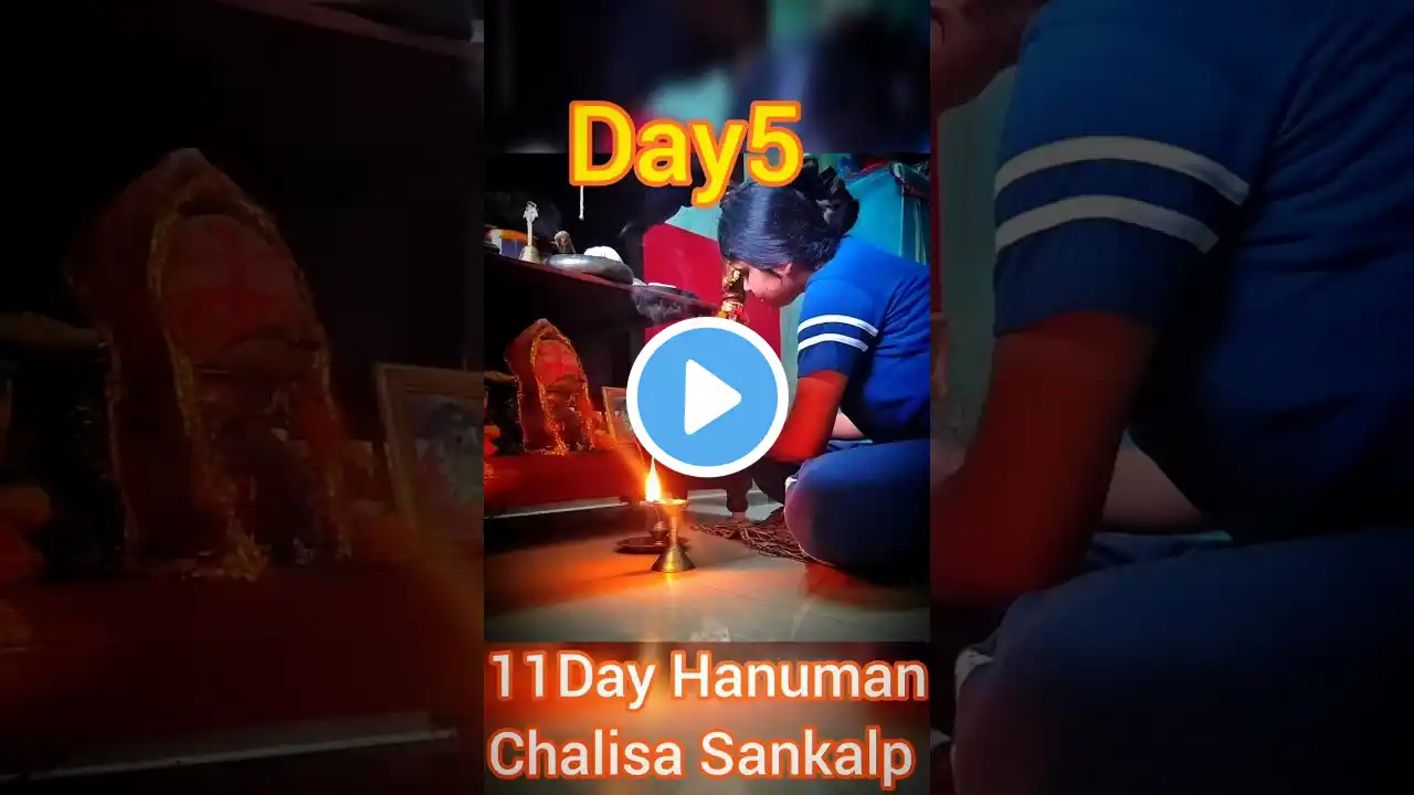 11Day Hanuman Chalisa Sankalp||Hanumanji||Day5 #hanumanchalisa #minivlog #hanumanji #vlog #bengali