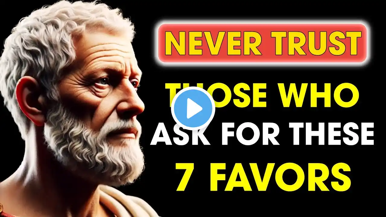 NEVER Trust People Who Ask You For THESE 7 FAVORS | Stoic Philosophy