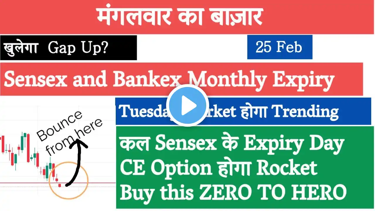 Sensex Expiry Jackpot| Nifty Prediction and Bank Nifty Analysis for Tuesday | 25 February 2025