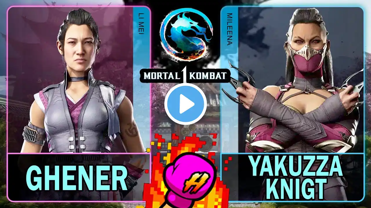 MK1 Ghener (LI MEI) VS Yakuzza Knigt (MILEENA)🥊Mortal Kombat 1🥊4K 60ᶠᵖˢ