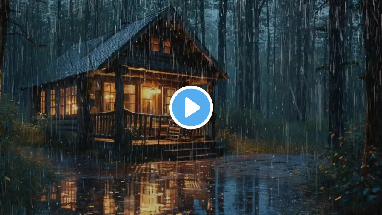 Rain Sounds For Sleeping – 99% Instantly Fall Asleep With Thunder & Rain at Night