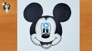 How to draw Mickey mouse  easy step by step | mickey mouse drawing | Disney drawing | Simple art