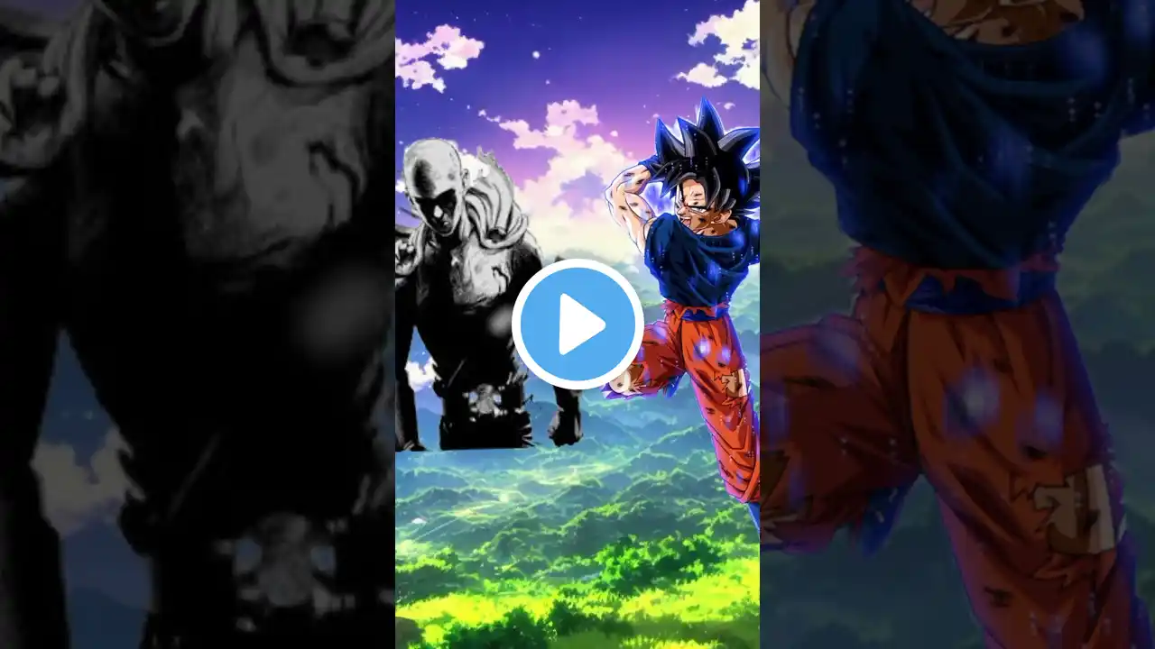 Saitama v/s goku 🗿☠️ #shorts #shortanime #goku #saitama #dragonball