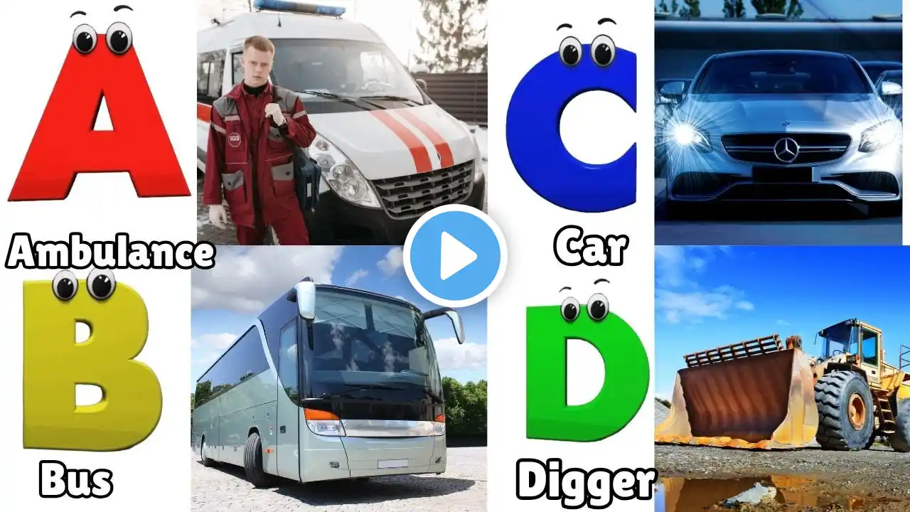 ABC Song Phonics, Transportation Song, ABC Song, Alphabet Educational Song A to Z for kids