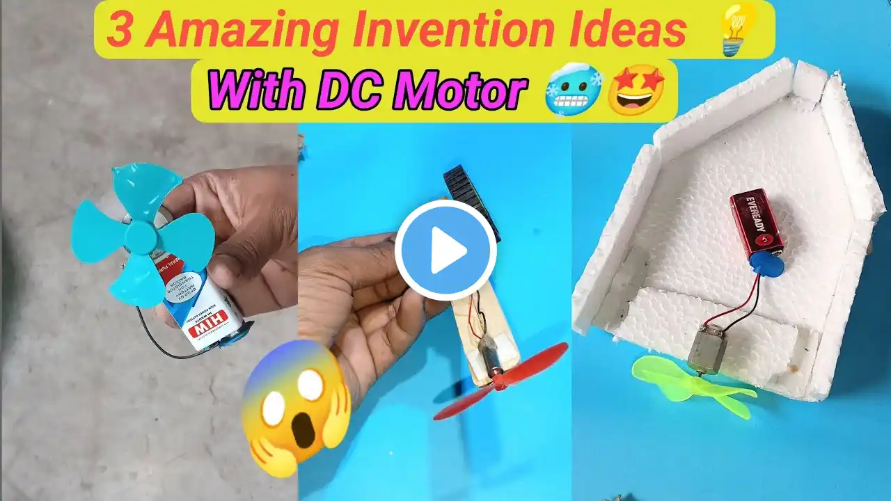 3 Awesome Invention With DC Motor 🥶🤩 science Experiment|life Hacks💡🤯|DC Motor